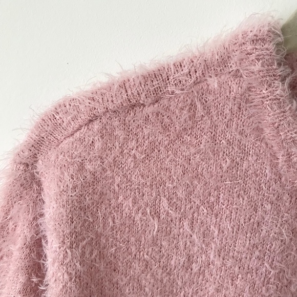 H&M Pink Fuzzy Crew Neck Sweater - Picture 8 of 16